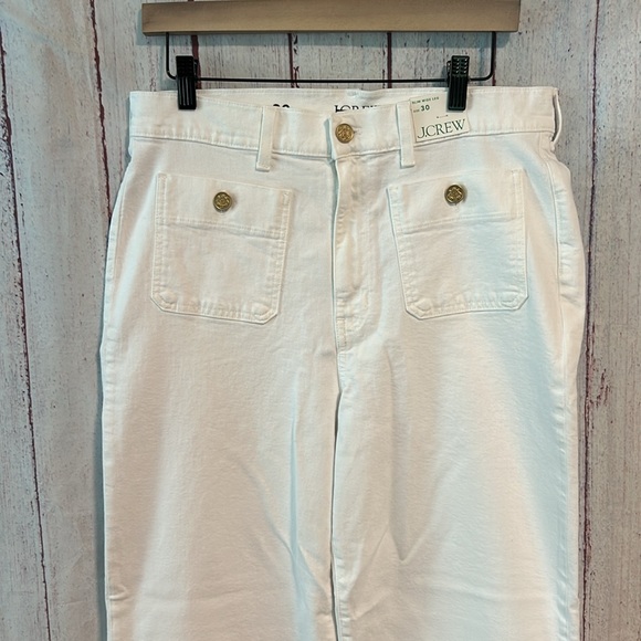 NWT J. Crew Sailor slim wide-leg jean in white - Picture 5 of 16
